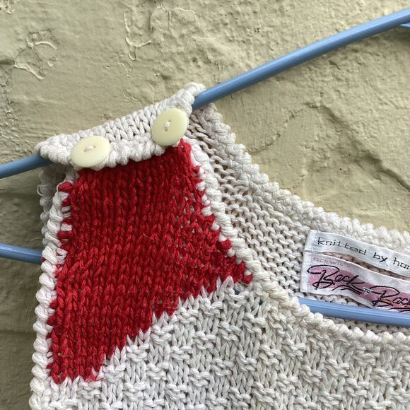 Vintage knit sleeveless sweater vest with button shoulders Rich Wil’s - Picture 2 of 5